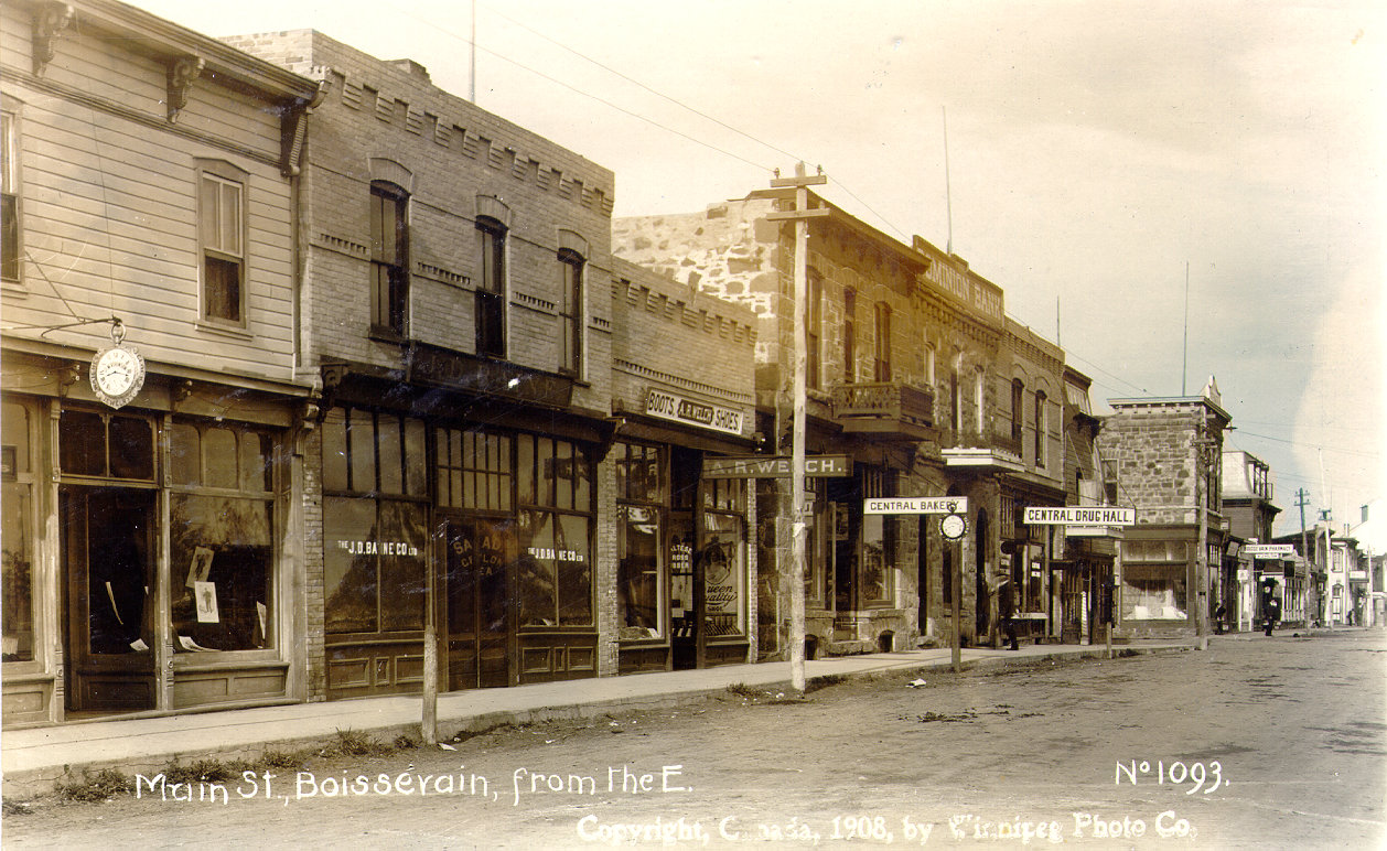[Scanned photo of South Railway looking southwest, dated 1908]
